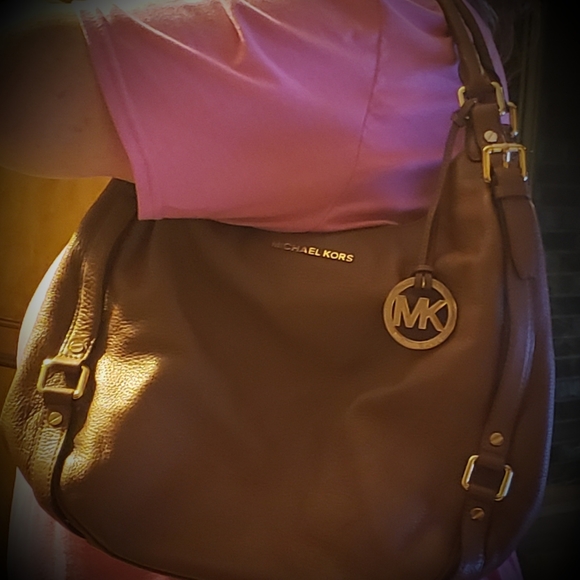 MK Brown Leather Bag - Picture 3 of 11